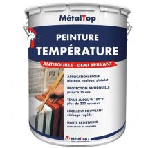 Metaltop - Peinture Temperature - Pot 1 l - 1014 - Ivoire