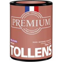 Peinture couleurs - Ultra Couvrante Tollens Résistante - Velours - Brique - 0,75L