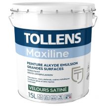 Tollens - Peinture professionnelle Maxiline Velours Satiné Choisissez votre teinte: Peinture Blanche - Conditionnement: 15 Litres