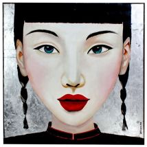 Peinture Ying multicolore 100x100 cm – Tableau – Longueur, Matières, Largeur – Werner