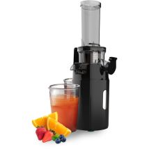 Estrattore Di Succo Lento Compatto Tecnologia Spremitura A Freddo Nutrienti Design Elegante E Salvaspazio Funzionamento Silenzioso, Nero, Plastica - 