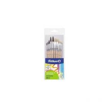 Pinselset inkl. je 1 Haarpinsel Sorte 2 Größe: 4 6 8 10 12 je 1 Borstenpinsel Sorte 613F Größe: 4 6 8 10 12 Haar Borste 10 St./Pack.