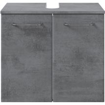 Pelipal - Mobile Sottolavello, Legno Ingegnerizzato Melamina, Ossido Grigio Scuro, 53x60x33 Cm