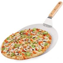 Fitags - Pelle à Pizza diamètre 30,5 cm cuisine professionnelle à la spatule 48, 5x8, 5 cm pelle à pizza en aluminium et en bois 1pc (pelle à Pizza