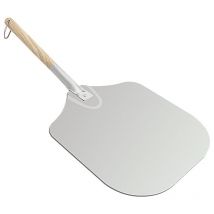 Famille - gabrielle Pelle à pizza, pelle à pizza en aluminium, pelle à pizza, pelle à pizza avec une grande surface, manche en bois pratique, facile