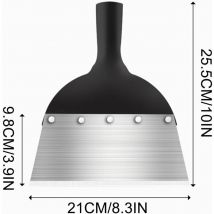 Pelle de nettoyage de jardin de 8 pouces, pelle plate multifonctionnelle, pelle grattoir de jardin pour le nettoyage, le creusement et l'aménagement