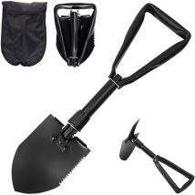 Pelle Pliante Multifonctionnelle, Pelle Pliable avec Dizaines Fonctions, Pelle Pliante pour Pelleter/ Creuser / Raboter / Couper/ Scier du Bois /