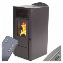 Apex - Pelletofen 9,5kW Pelletkamin Pelletheizung Kaminofen a+ Holzofen Glastür 56300