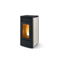 Mcz - Pelletofen Alyssa 6,3 Kw Gusseisen Keramik Pelletsofen Pelletkaminofen Holz Grau