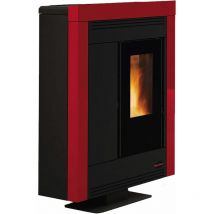 Extraflame - Pelletofen 'Souvenir Steel Evo' Farbe Bordeaux
