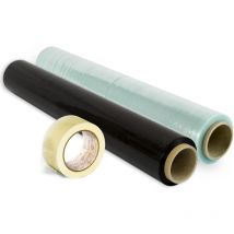 Pellicola per imballaggio 50 cm di larghezza e stirabile fino a 300 metri di lunghezza – Rotolo di pellicola elastica manuale per imballaggio