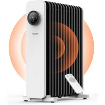 Pelonis - Radiateur à huile 2500W, 13 nervures avec led thermostat et minuterie de 24 heuresau