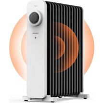Pelonis - Radiateur à huile 2500W, Radiateur à huile à économie d'énergie 13 ailettes Blanc