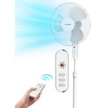 Pelonis - Ventilateur sur Pied Silencieux avec télécommande, 3 pales de 40 cm de diamètre