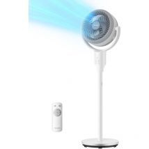 Pelonis - Ventilateur sur pied silencieux, ventilateur de circulation d'air oscillant à 135°+90° pour la chambre à coucher