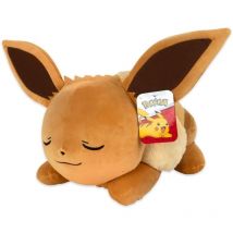 Bandini - Peluche - bandai - Pokémon - Evoli (Eevee) 40cm - Peluche Pokémon toute douce qui dort - JW0222
