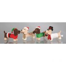 Peluche Navideño Cm.8X20X21 Perro Salchicha 4 Mod.Ass.Ti Decoración navideña