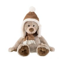 Peluche Ours 'Chapeau' 43cm Marron