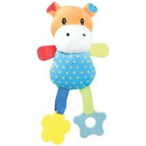 Animallparadise - Peluche rio hippopotame bleu anneau à mordiller 26 cm jouet pour chiots