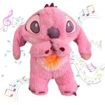 Peluche Veilleuse Bébé, Bonne Nuit Doudou Musicale Apaisante, Peluche Cadeau Naissance Fille et GarçOn Nouveau Né (Rose)