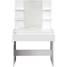 Trendteam - Peluquera con 4 estantes, 1 cajón grande y 1 espejo L85 cm - Basix