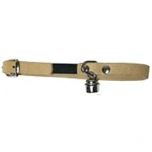 Katzenhalsband Und Glocke Aus Schaffell Beige Exclusives Angebot