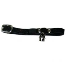 Katzenhalsband und glocke aus schafsfell schwarz exclusives angebot