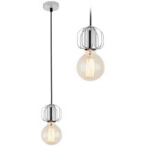 Toolight - Pendant Lamp APP594-1CP Loft Chrome 1-light point E27 9x9x8-100cm
