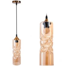 Pendant Lamp TOOLIGHT APP901-1CP Gold Glass 1-light point E27 10x10x30,5cm