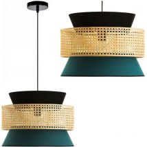 Toolight - Pendant Lamp APP987-1CP Green Round 1-light point E27 40x40x30-110cm
