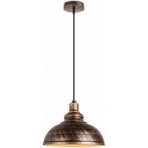 Wottes - Vintage Ceiling Pendant Light Metal Hanging Lamp Adjustable Chandelier Ø29CM - Bronze