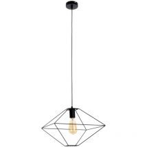 Pendellampe Industrial Esszimmerlampe Hängeleuchte Wohnzimmerlampe, Metall schwarz, 1x E27, LxBxH 36x36x110 cm, Spotlight 1840104