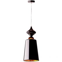 Licht-erlebnisse - Pendelleuchte ø 19 cm E27 Schwarz Glas Metall Klassisch Hängelampe