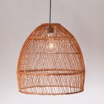 Greenice – Pendelleuchte Avondale – Rattan – E27 – 80043