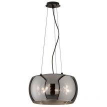 Pendelleuchte dima 3-flammig rund aus Rauchglas Industrial, ø 40cm