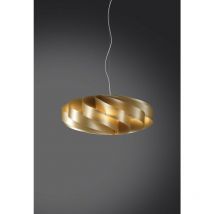 Linea Zero - Flache Pendelleuchte 3-flammig gold 70x70xh.34 cm