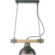 Licht-erlebnisse - Pendelleuchte in Kupfer Antik Holz E27 Metall Vintage Design Wohnzimmer