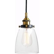 Pendelleuchte Industrielle Hängelampe Vintage Aus Glas Transparent E27 Glasschirm Hängeleuchte Für Schlafzimmer Wohnzimmer Esszimmer