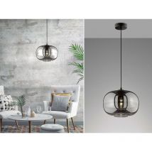 Pendelleuchte ink Industrial mit Rauchglas Lampenschirm, ø 29,5cm