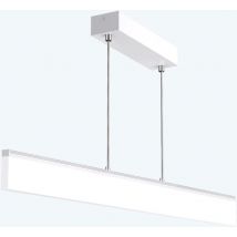 Pendelleuchte 1105mm Led Hängelampe Dimmbar Mit Fernbedienung 3000k/4000k/6000k Verstellbares Kabel 24w Weiß Hängeleuchte Für Esszimmer Wohnzimmer 