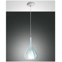 Fabas Luce - Lila LED-Hängeleuchter aus Metall und Borosilikatglas Transparentblau 3481-40-244 Fabas Luce