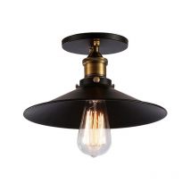 Axhup - Pendelleuchte Retro Hängelampe 22cm Kronleuchter Lampe E27 Fassung für Loft Wohnzimmer Esszimmer Schwarz