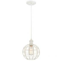 Pendelleuchte Kugel Käfig weiß mit 1 Lampe