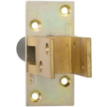 Dictator - Pendeltürbeschlag, Feststell. 90°, ts 19 - 24 mm, Messing poliert Beschlag für Schwingtür