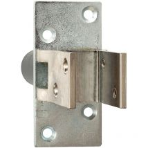 Dictator - Pendeltürbeschlag, Feststell. 90°, ts 19 - 24 mm, Messing vernickelt Beschlag für Schwingtür