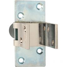Dictator - Pendeltürbeschlag, Feststell. 90°, ts 25 - 30 mm, Messing vernickelt Beschlag für Schwingtür