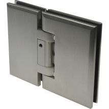 Kl-megla - Pendeltürbeschlag Chalet-PT Glas-Glas m. Feststell. 90°, Edelstahl-Effekt