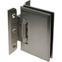 Kl-megla - Pendeltürbeschlag Chalet-PT Glas-Wand m. Feststell. 90°, Edelstahl-Effekt