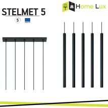 Pendente in Metallo Nero – Lampada da Soffitto G9 – 45x5x90 cm – Acciaio – Tensione 220-230V