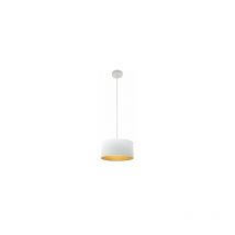 Fabrilamp - Pendentif Anuska 1xe27 Blanc/or-blanc Regx30x30 Cm